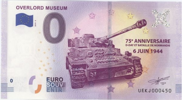0 Euro Souvenir France Overlord Museum 2019-5 Neuf
