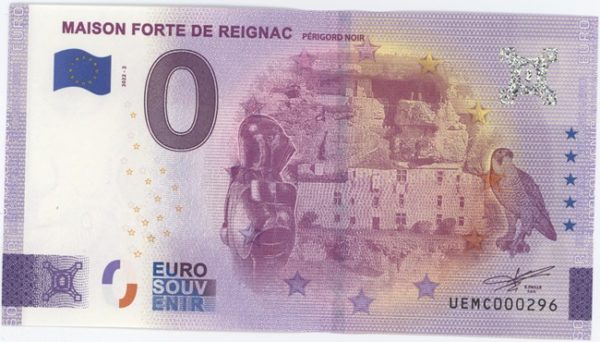 0 Euro Souvenir France Maison Forte de Reignac Périgord Noir 2022-2 Neuf