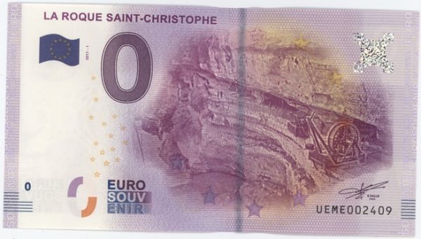 0 Euro Souvenir France La Roque Saint-Christophe 2017-1 Neuf
