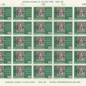 Timbres Feuille Exposition Nationale de Philatélie Bern NABA 1965 Neuf