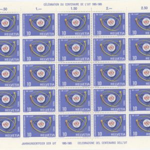 Timbres Feuille Célébration du Centenaire de L'UIT 1865-1965 Neuf