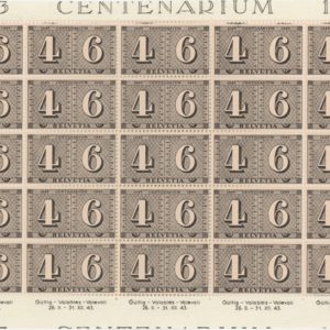 Timbres Feuille 1943 Centenaire du Timbre Neuf