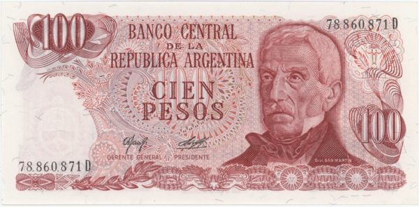 Argentina 100 Pesos ND (1976-78) Neuf