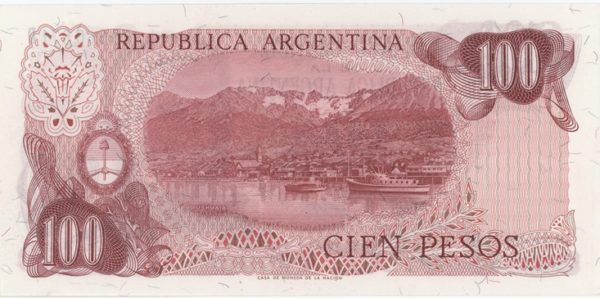 Argentina 100 Pesos ND (1976-78) Neuf – Image 2