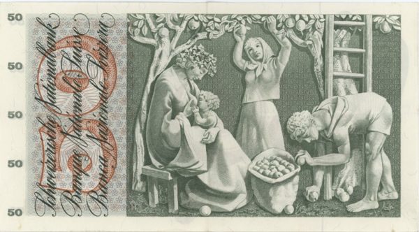 50 Francs 1973 (Cueillette des Pommes) – Image 2