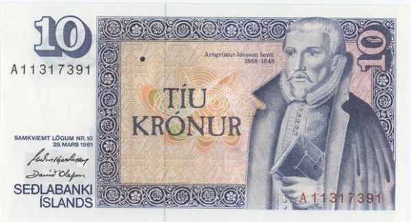 Islande 10 Kronur L. 1961 (1981) Neuf