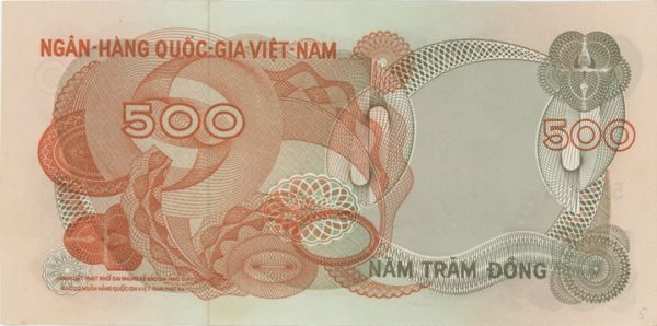 Viêt Nam du Sud 500 Dông 1970 – Image 2