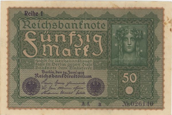 Germany Reichsbanknote 50 Mark 1919