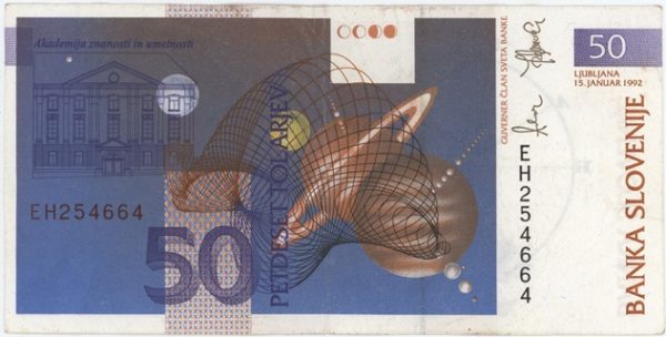Slovénie 50 Tolarjev 1992 – Image 2