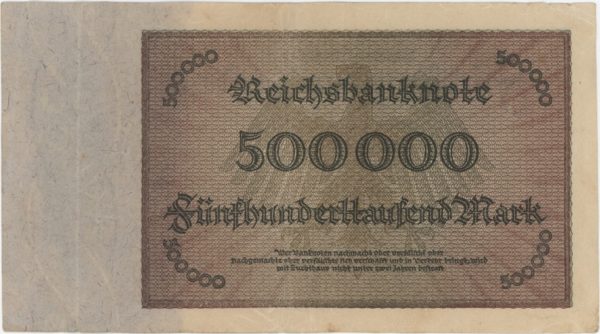 Germany Reichsbanknote 500 000 Mark 1923 – Image 2