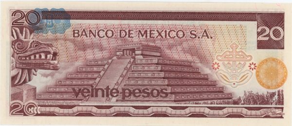 Mexico 20 Pesos 1977 Neuf – Image 2