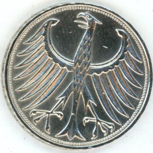 Allemagne 5 Mark 1971 J (ss) en argent