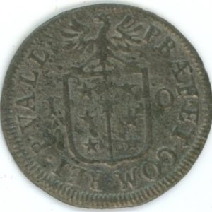 Valais F. J. Supersaxo 1/2 Batzen 1710 (ss)