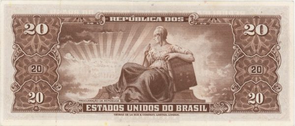 Brésil 20 Cruzeiros ND (1962) – Image 2