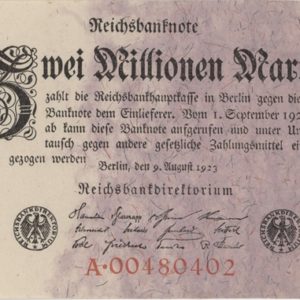Germany Reichsbanknote 2 Millionen Mark 1923