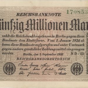 Germany Reichsbanknote 50 Millionen Mark 1923