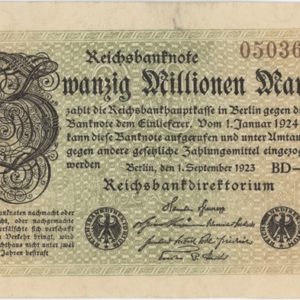 Germany Reichsbanknote 20 Millionen Mark 1923