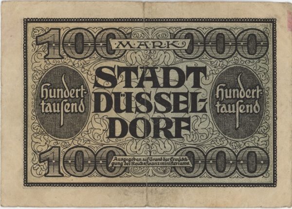 Germany Düsseldorf 100 000 Mark 1923 – Image 2