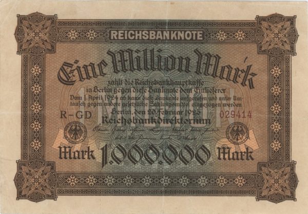 Germany Reichsbanknote 1 Million Mark 1923