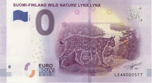 0 Euro Souvenir Suomi-Finland Wild Nature Lynx 2019-4 Neuf