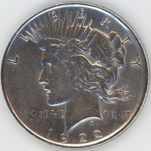 USA Peace Dollar 1922 (ss+) en argent