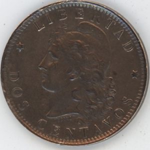 Argentine 2 Centavos 1891 (ss)
