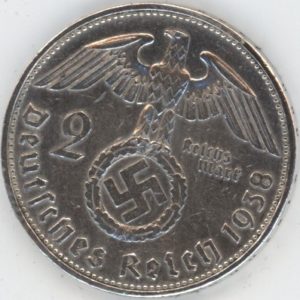 Germany Troisième Reich 2 Mark 1938 A (ss) en argent
