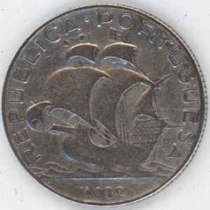 Portugal 2.5 Escudos 1932 (s-ss) en argent