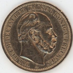 Germany Prussia 20 Mark OR 1887 A Wilhelm I (ss-vz)