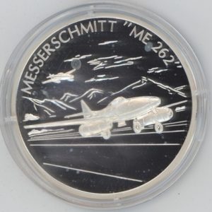 Médaille Der Traum vom Fliegen "Messerschmitt ME 262" en argent 999 (20gr)