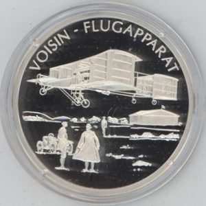 Médaille Der Traum vom Fliegen "Voisin Flugapparat" en argent 999 (20gr)