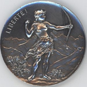Médaille de Tir Genève 1896 Grand Tir de l'exposition nationale (vz) en argent