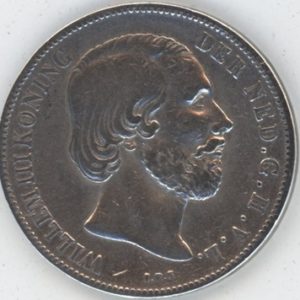Pays-Bas 1 Gulden 1865 Guillaume III (ss) en argent