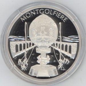 Médaille Der Traum vom Fliegen "Montgolfière" en argent 999 (20gr)