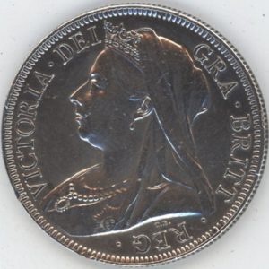 Grande-Bretagne Half Crown 1899  Victoria "old head" (ss-vz) en argent