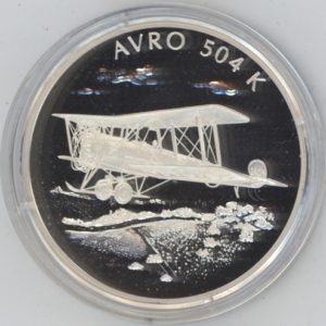 Médaille Der Traum vom Fliegen "Avro 504 K" en argent 999 (20gr)