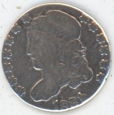 USA 5 Cents 1831 Liberty Cap Half Dime (s-ss) en argent