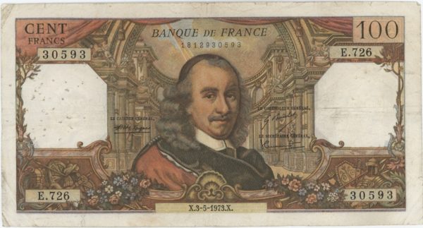 France 100 Francs 1973 Corneille