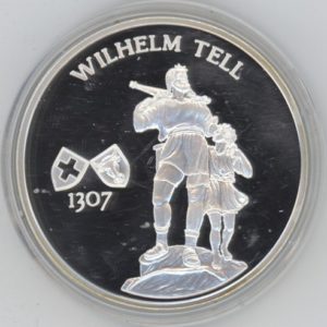 Médaille Wilhelm Tell en argent 999 (stgl)