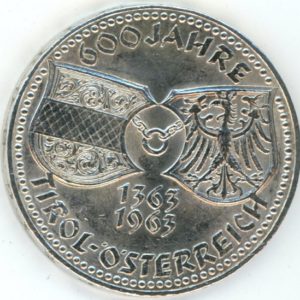 Autriche 50 Schilling 1963 Tyrol (ss) en argent