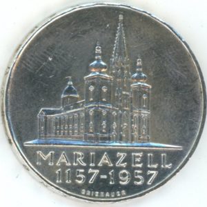 Autriche 25 Schilling 1957 Mariazell (ss) en argent