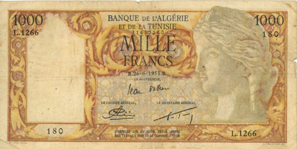 Algérie 1000 Francs 1953