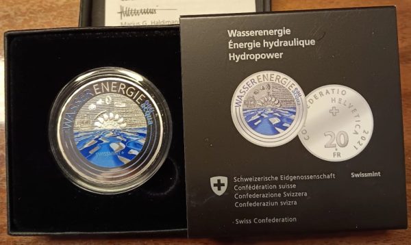 20 Francs comm. 2021 Energie Hydraulique (PP)