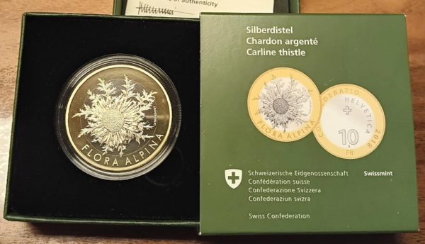 10 Francs comm. 2018 Chardon argenté (PP)