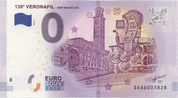 0 Euro Souvenir Italie 130a Veronafil 2018-1 Neuf