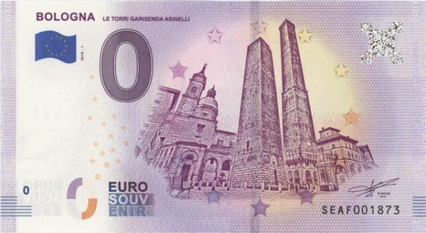 0 Euro Souvenir Italie Bologna Le Torri Garisenda Asinelli 2018-1 Neuf