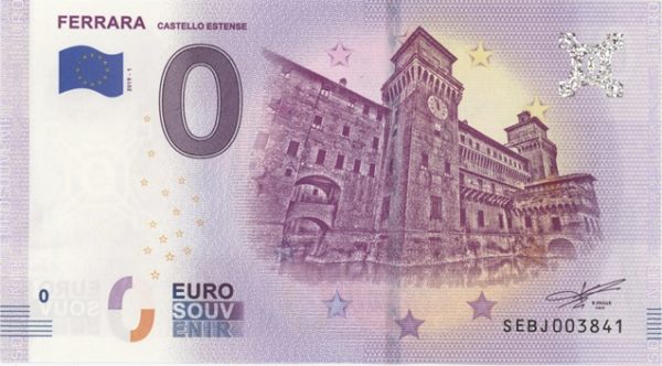 0 Euro Souvenir Italie Ferrara Castello Estense 2019-1 Neuf