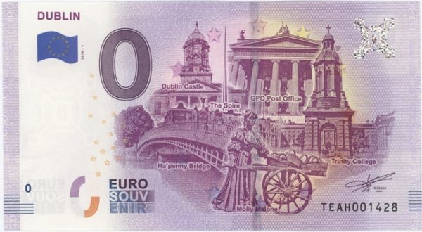 0 Euro Souvenir Irlande Dublin 2019-1 Neuf
