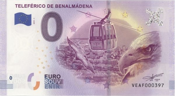 0 Euro Souvenir Espagne Teleférico De Benalmadena 2019-1 Neuf