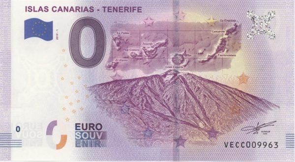 0 Euro Souvenir Espagne Islas Canarias Tenerife 2019-1 Neuf